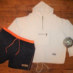Vintage 90s Hugo Boss Half Zip Sweater + Shorts +Promo Ball